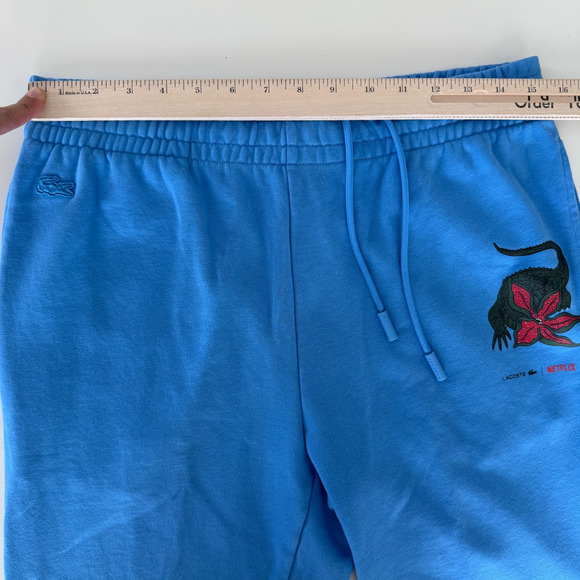 Stranger Things x Lacoste Sweatsuit Mens 4 Medium Blue Sweatshirt Joggers Set - Picture 14 of 15